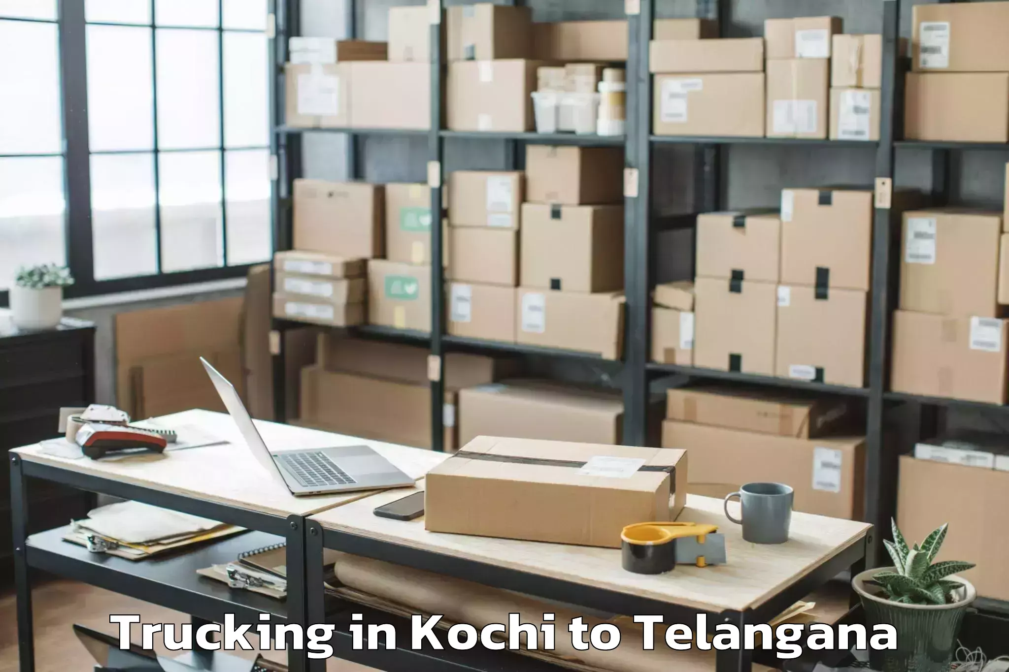 Book Kochi to Mutharam Manthani Trucking Online